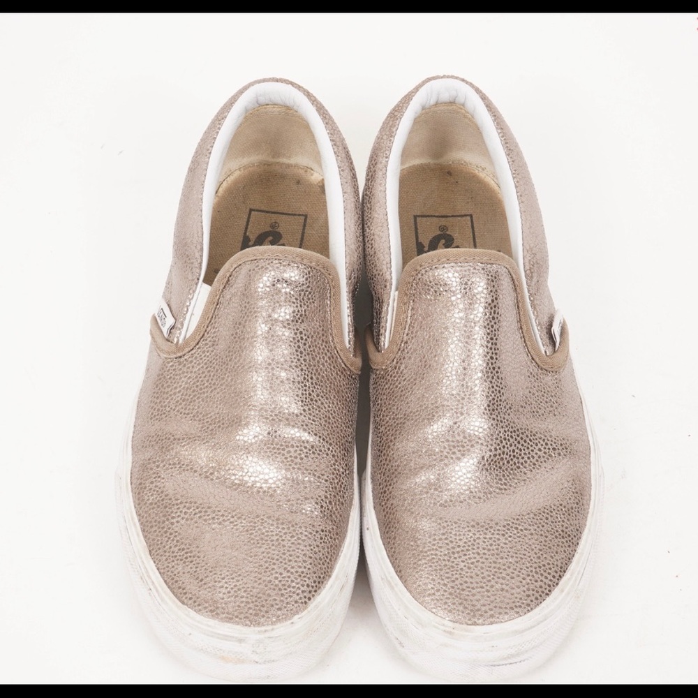 Vans  Gold Slip ons Size 6.5